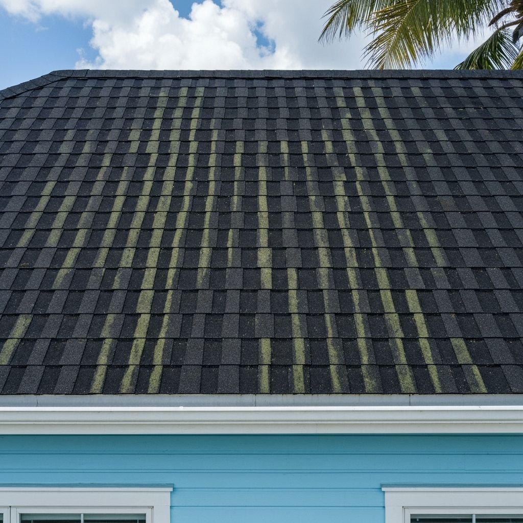 Before: Algae-Stained Shingles to Metal
